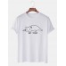 Mens Not Today Cat Print Brief Style Short Sleeve Casual T-Shirts