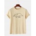 Mens Not Today Cat Print Brief Style Short Sleeve Casual T-Shirts