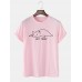 Mens Not Today Cat Print Brief Style Short Sleeve Casual T-Shirts
