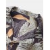 Mens All Over Leaf Print Revere Collar Short Sleeve Holiday Shirts