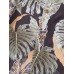 Mens All Over Leaf Print Revere Collar Short Sleeve Holiday Shirts