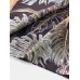 Mens All Over Leaf Print Revere Collar Short Sleeve Holiday Shirts