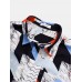 Mens Geometry Print Lapel Short Sleeve Holiday Casual Shirts