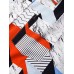 Mens Geometry Print Lapel Short Sleeve Holiday Casual Shirts