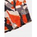 Mens Colorful Print Chest Pocket Short Sleeve Casual Shirts