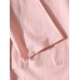 Mens Solid V-Neck High Low Loose Long Sleeve T-Shirts With Pocket