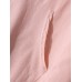 Mens Solid V-Neck High Low Loose Long Sleeve T-Shirts With Pocket