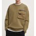 Solid Color Sweatshirt Men Hoodie Crewneck Sweatshirts Winter Autumn Casual Streetwear