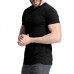 Men T-shirts V Neck Casual Short Sleeve Slim Fitted Blouse Short Sleeve with Buttons Outdoor Hiking