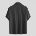 Men's Short Sleeve Button Down T-shirt Business Office Blouse Outdoor Hiking