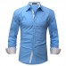 Men Shirt Luxury Slimming Casual Button-down Formal Tops Outdoor Hiking Business