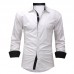 Men Shirt Luxury Slimming Casual Button-down Formal Tops Outdoor Hiking Business