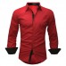 Men Shirt Luxury Slimming Casual Button-down Formal Tops Outdoor Hiking Business