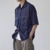 INCERUN Mens Short Sleeve Shirt Button Up Breathable Business Work Formal Plain Top Tee