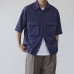 INCERUN Mens Short Sleeve Shirt Button Up Breathable Business Work Formal Plain Top Tee