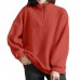 ZANZEA Women Turtleneck Long Sleeve Fleece Warm Loose Sweatshirt