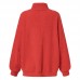 ZANZEA Women Turtleneck Long Sleeve Fleece Warm Loose Sweatshirt
