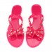 Women's Shoe Sandals Flip Flops Bow tie Flat Slipper Beach Rain Fashion Jelly Color Sandals