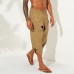 Men's Cotton Linen Trousers Straight Spring Summer Pants Outdoor Hiking Sport Yoga